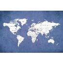 Golden Posters Weltkarte zum Ausmalen - Individuelle Weltkarte zum Ausmalen A3 Freunde (Blau)